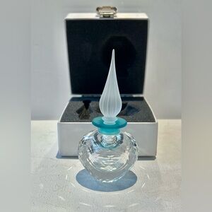 Retired Swarovski Silver Crystal Oriental Flacon empty Perfume Bottle NIB